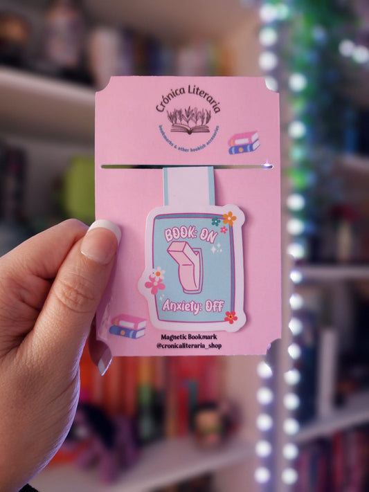 Book: On, Anxiety:Off- Bookmark magnético