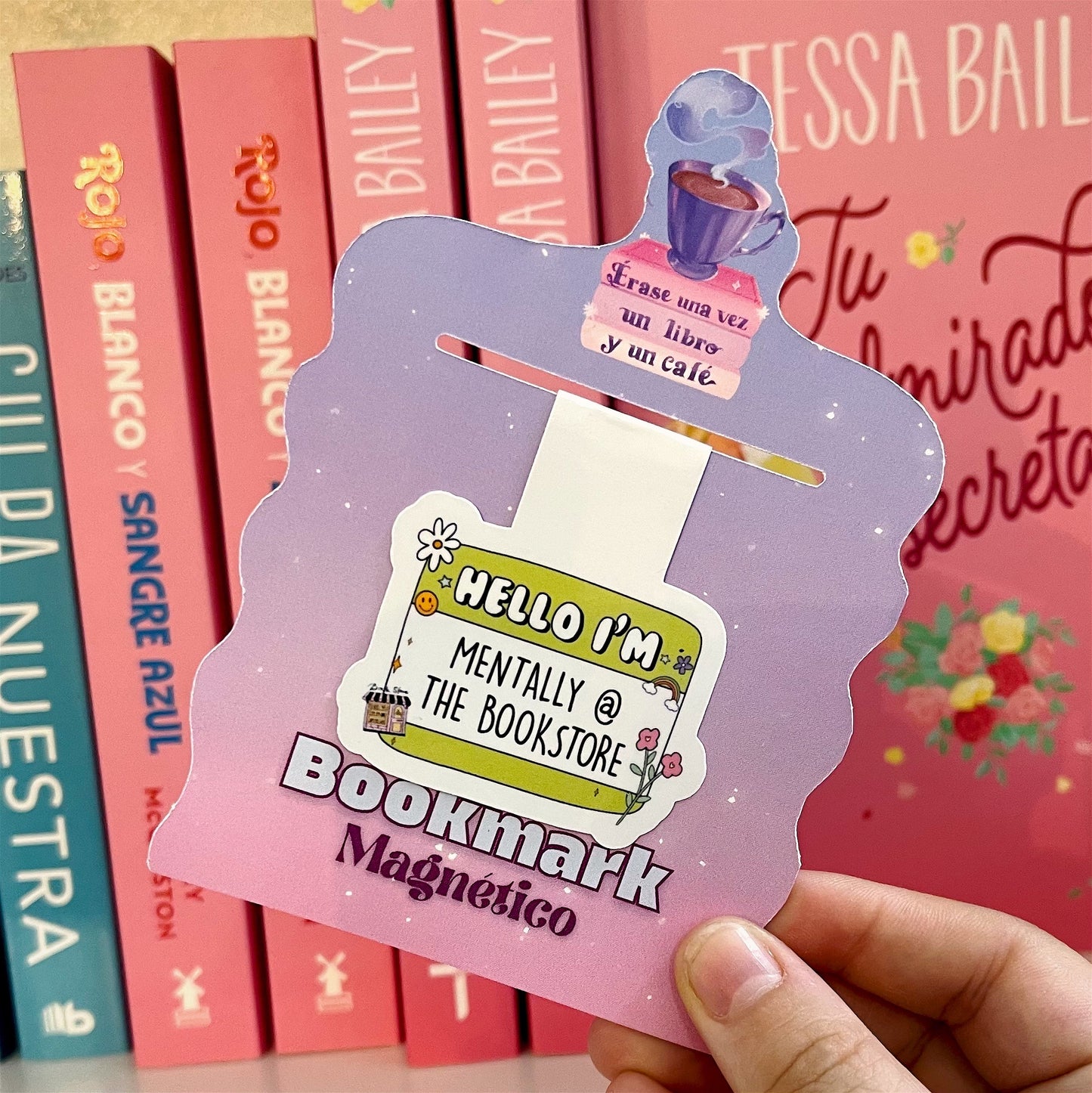Mentally @ the bookstore- Bookmark Magnético