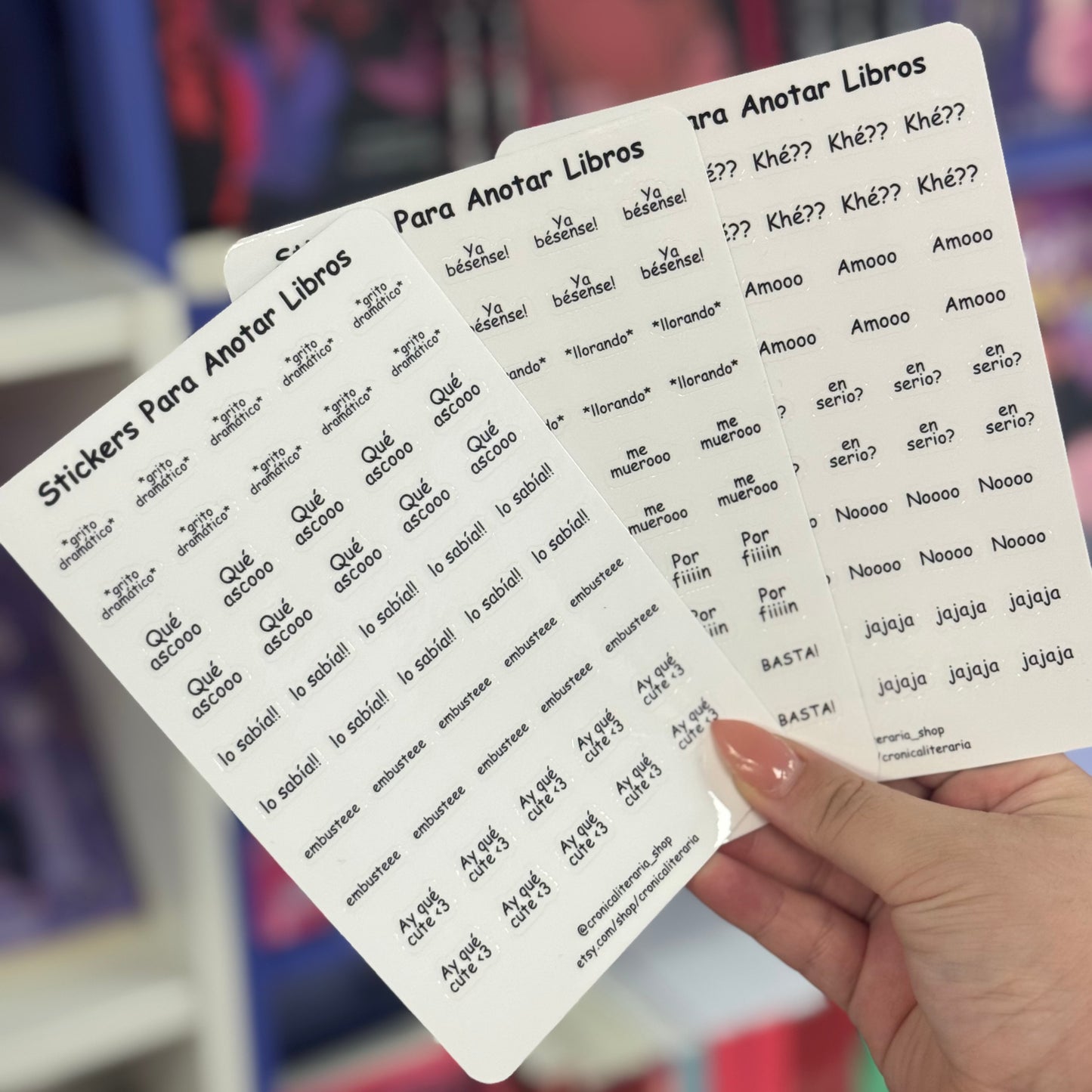 Stickers para anotar libros- Stickers Sheet