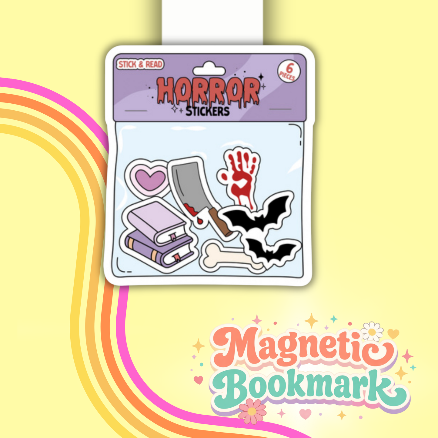 Horror stickers- Bookmark magnético