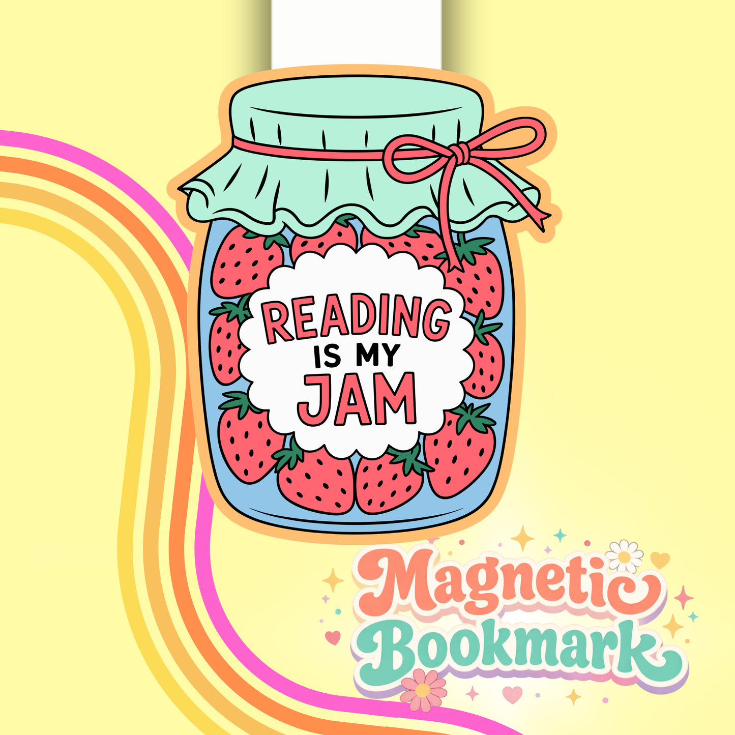 Reading is my Jam- Bookmark magnético (copia)