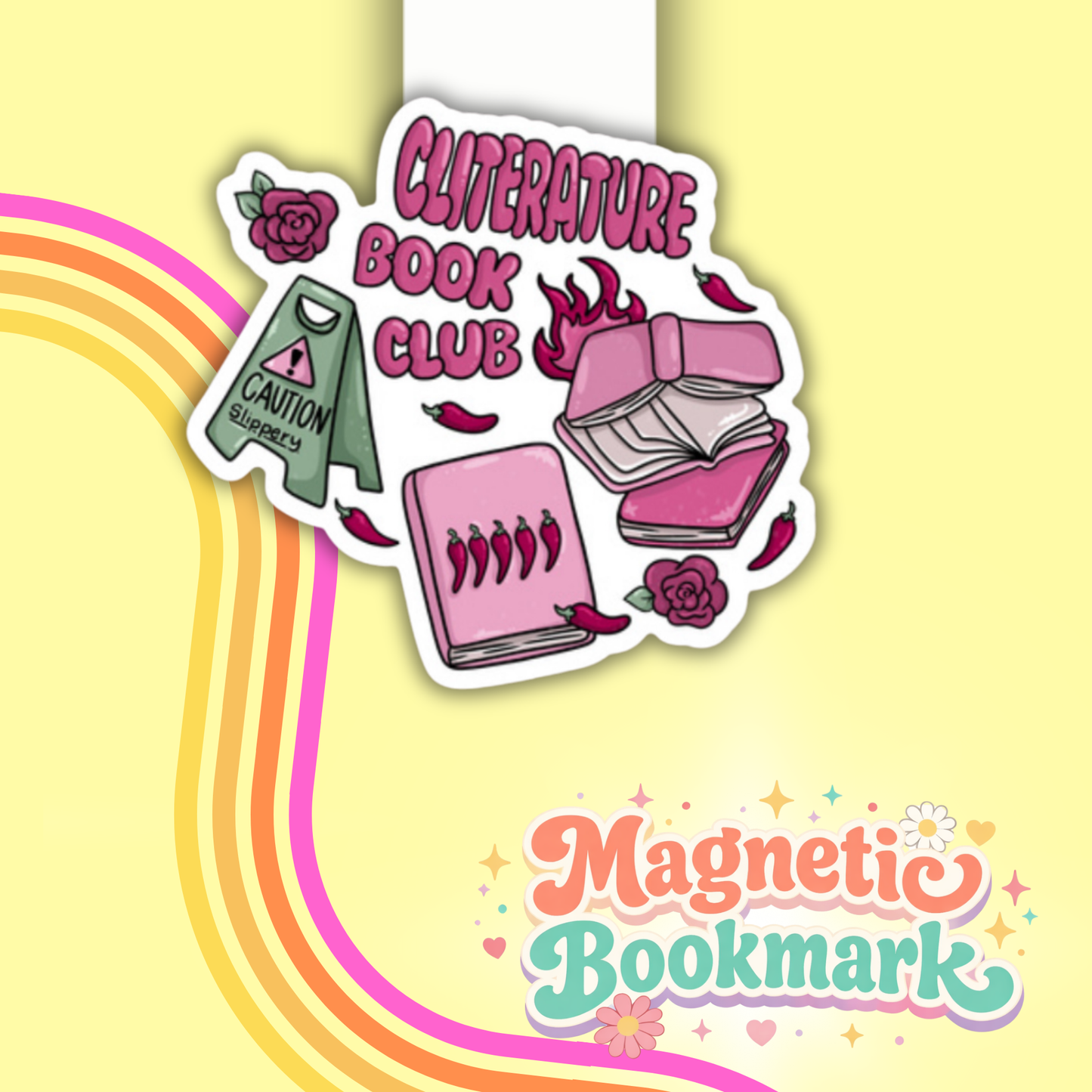 Cliterature Book Club- Bookmark magnético