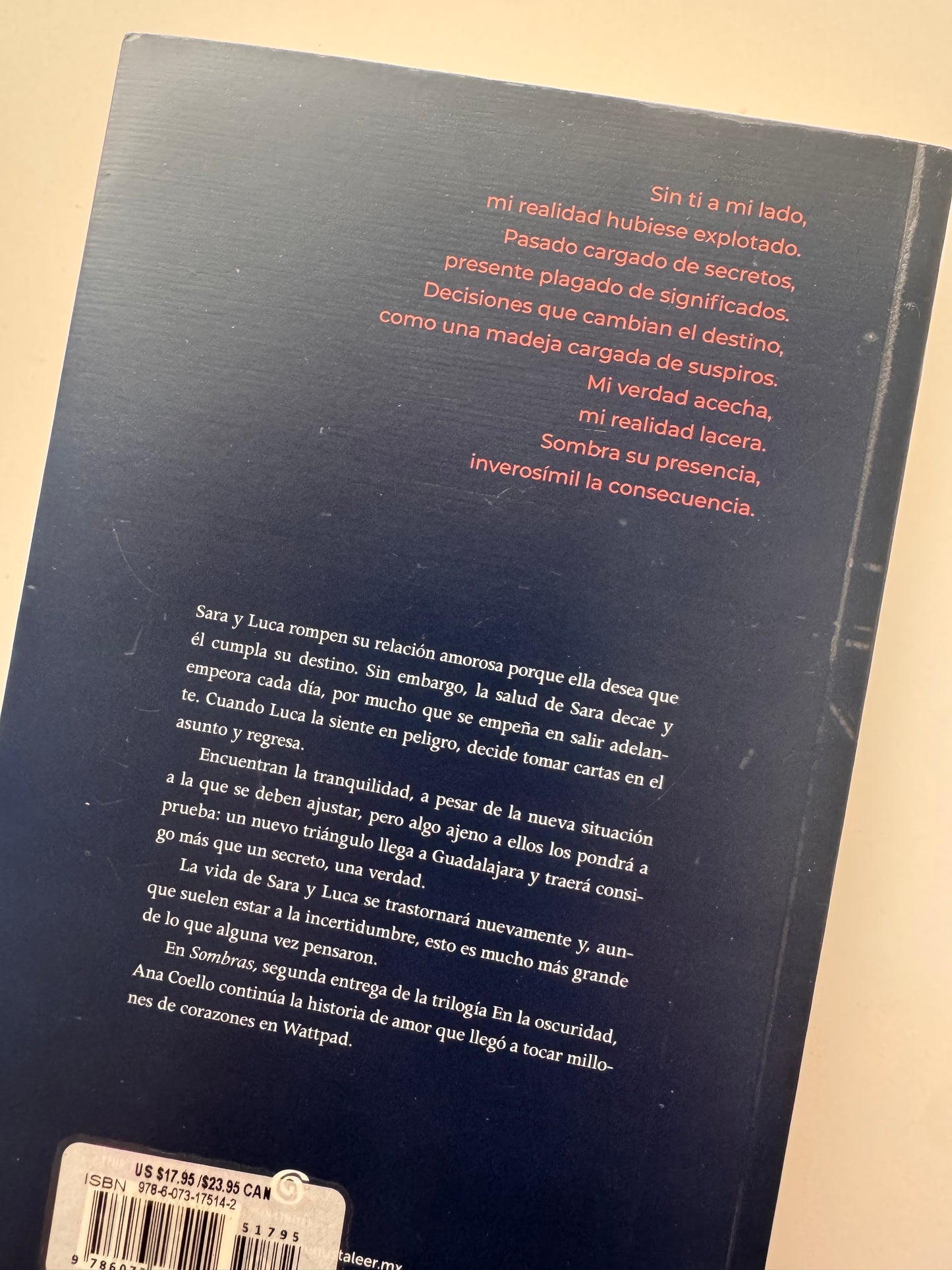 Sombras(en la oscuridad #2)- (libro usado o donado)