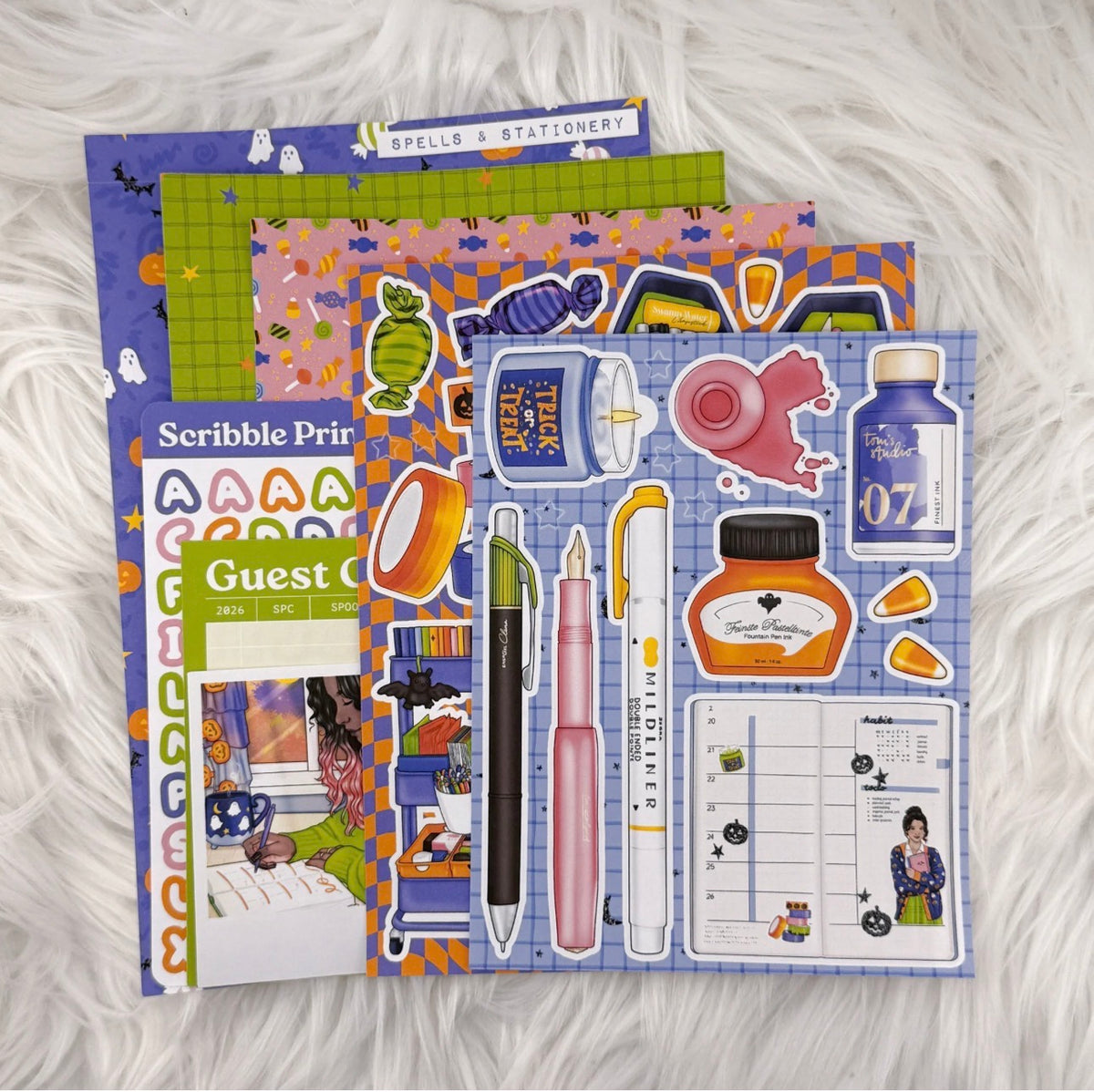 Spells & Stationery- Junk Journal Sticker Kit