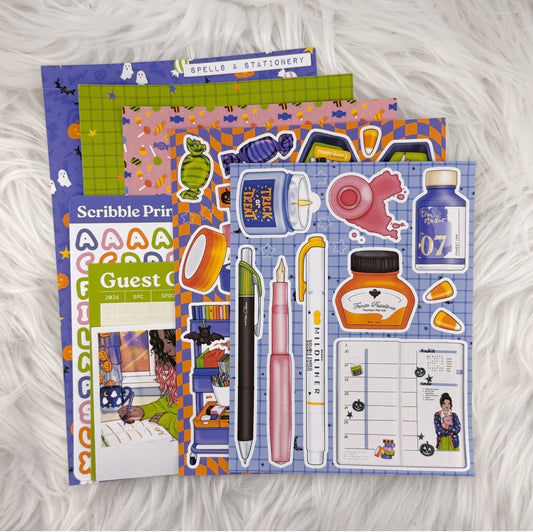 Spells & Stationery- Junk Journal Sticker Kit