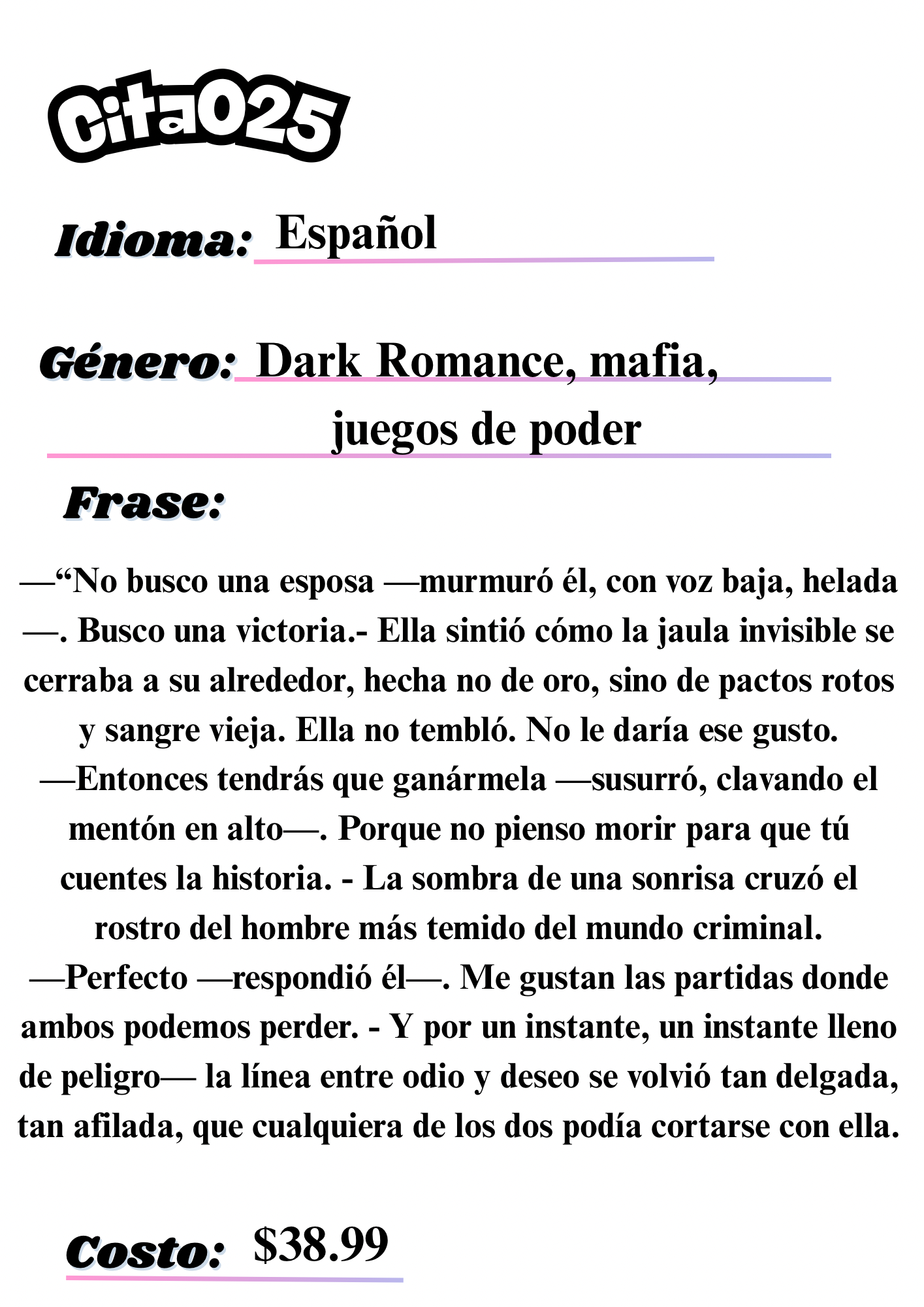 Citas a ciegas literarias