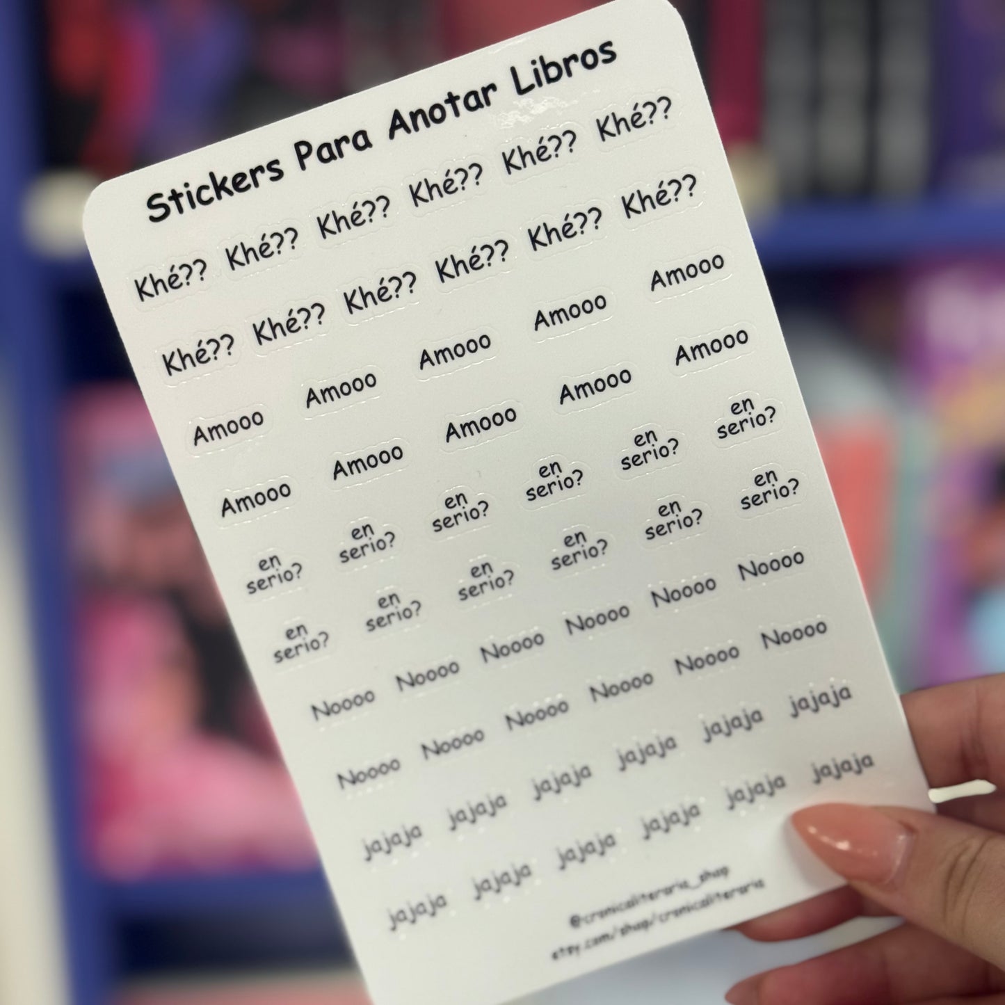 Stickers para anotar libros- Stickers Sheet￼