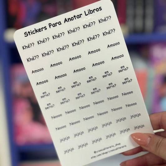 Stickers para anotar libros- Stickers Sheet￼