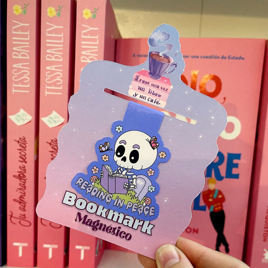 Reading in peace- Bookmark magnético