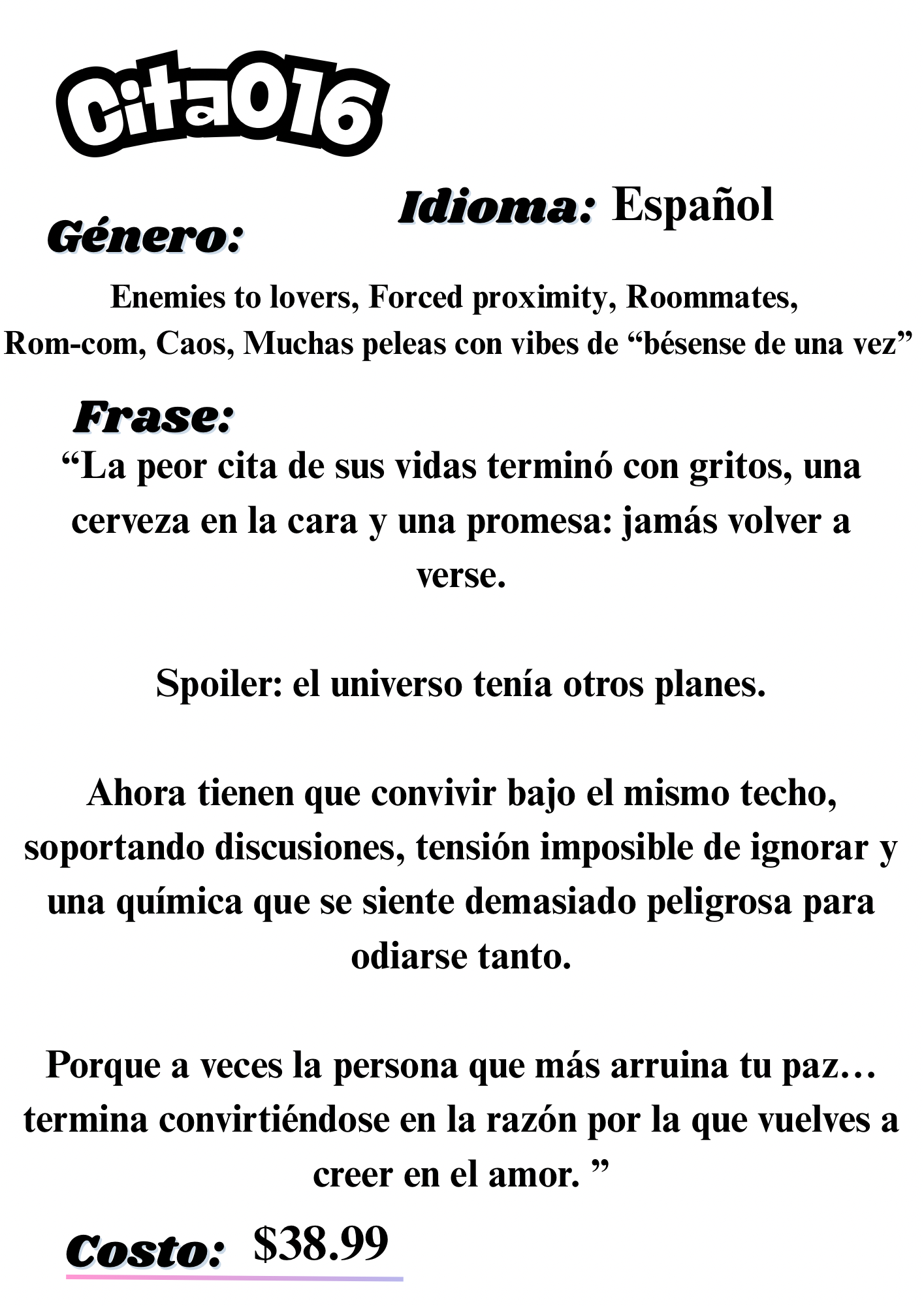 Citas a ciegas literarias