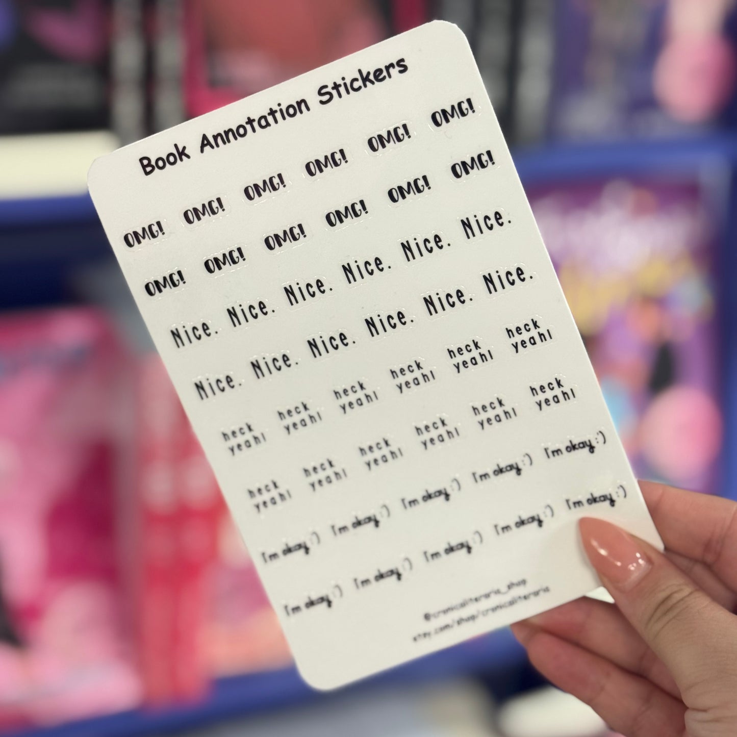 Book annotation stickers-Sticker sheet