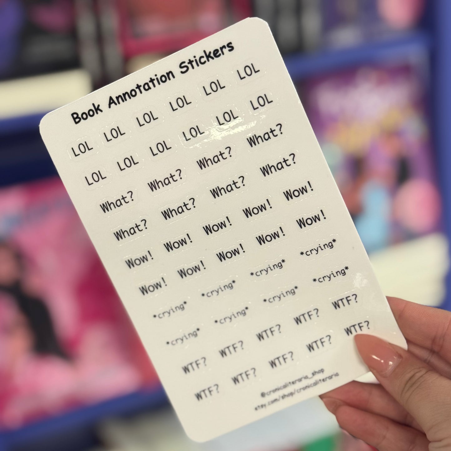 Book annotation stickers-Sticker sheet