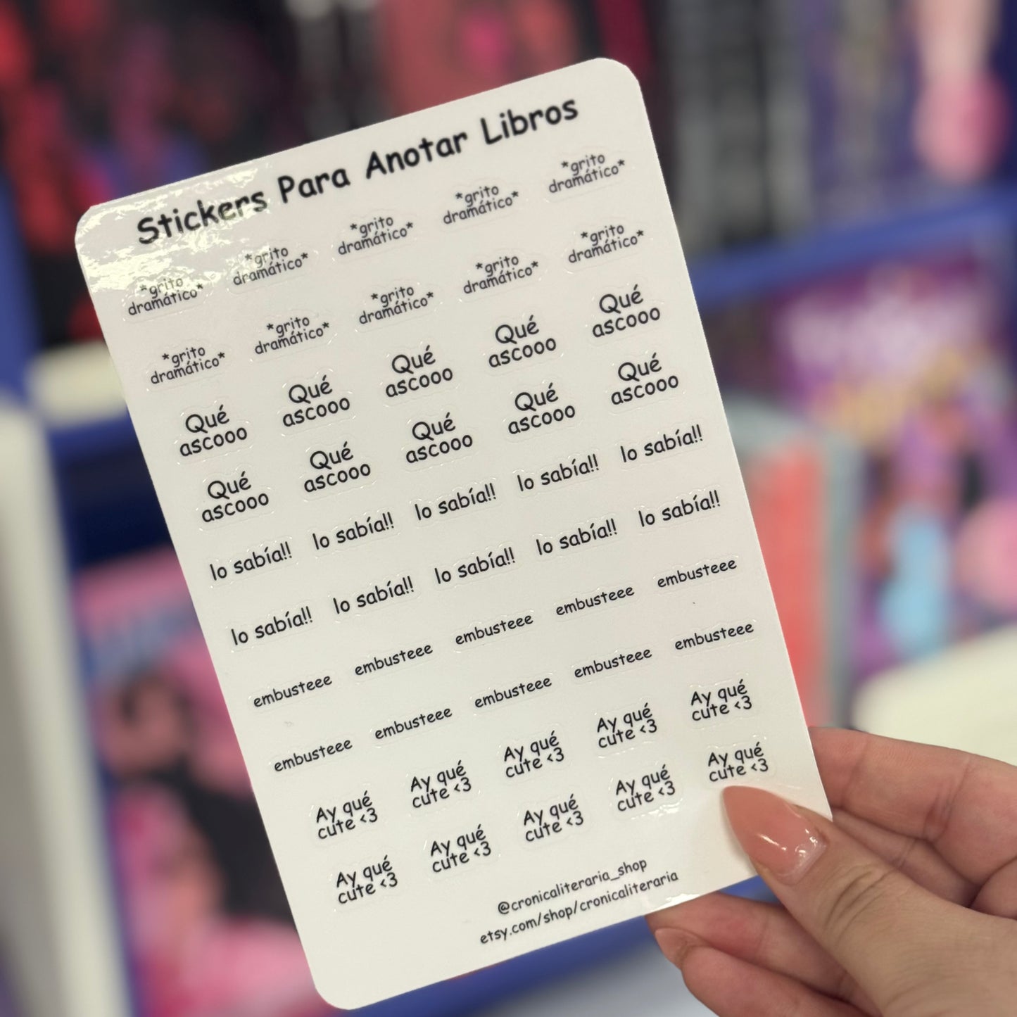Stickers para anotar libros- Stickers Sheet￼