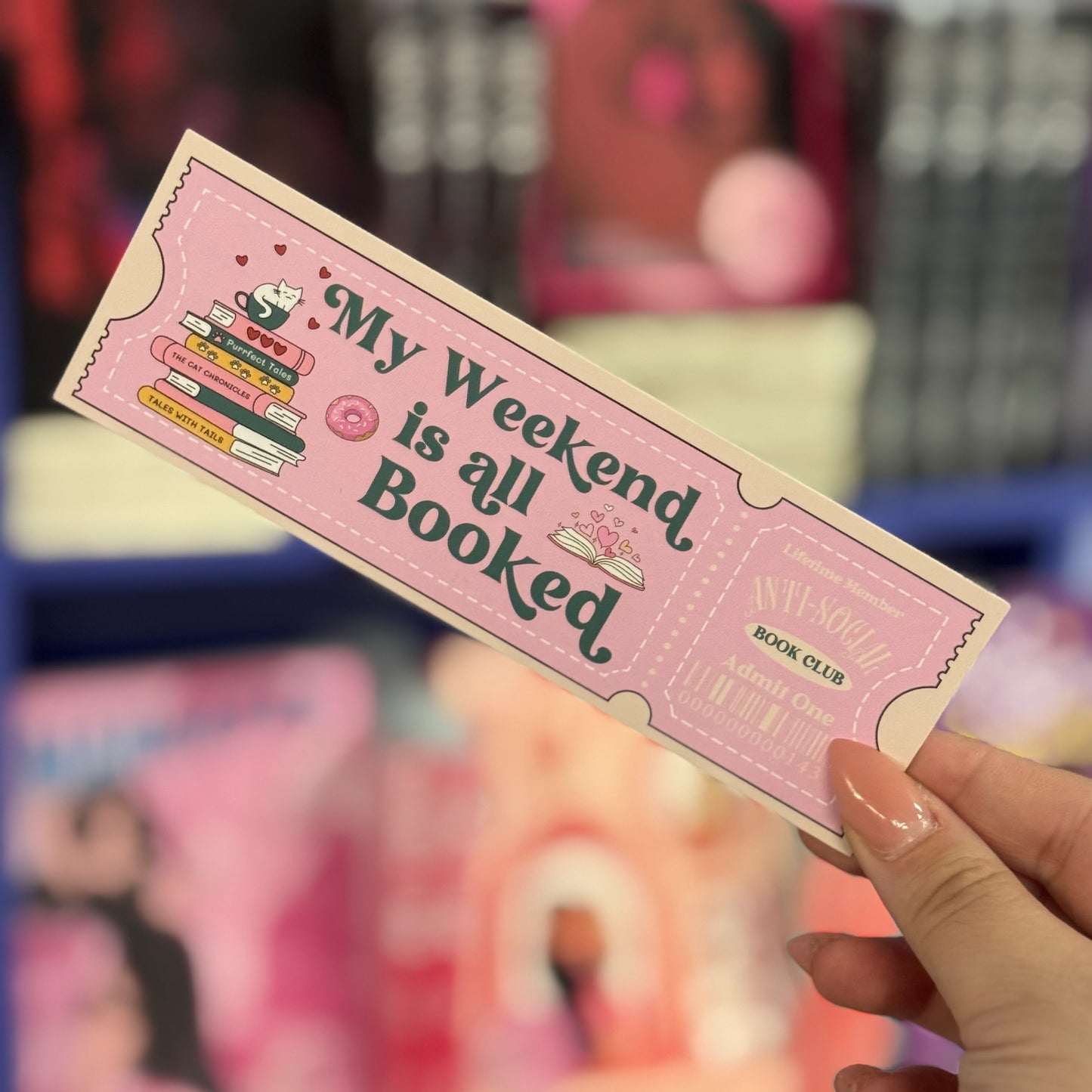 My Weekend is all booked-bookmark