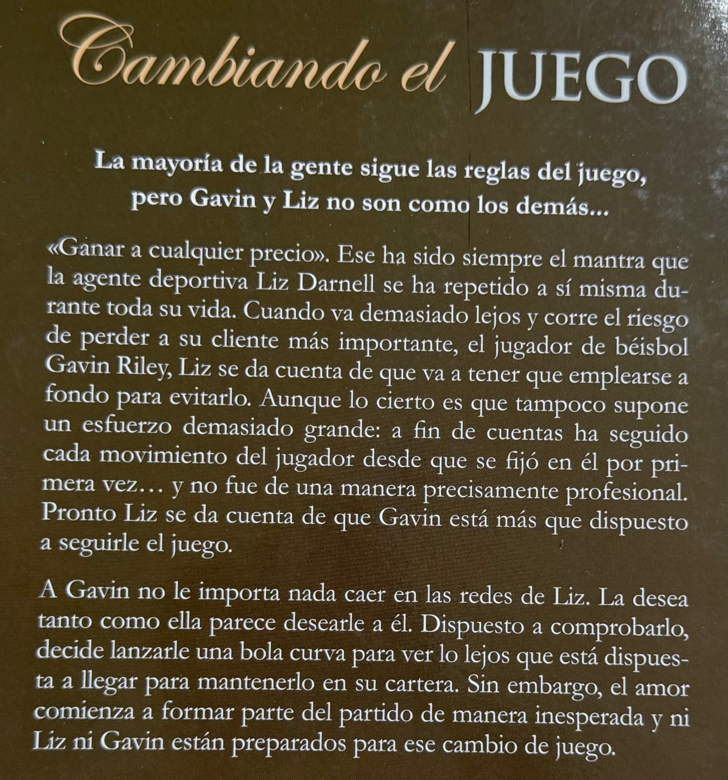 Cambiando el juego- (libro usado o donado)