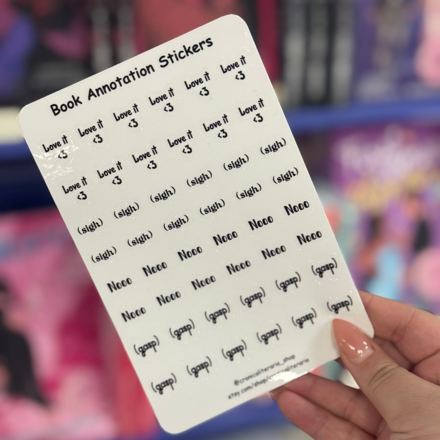 Book annotation stickers-Sticker sheet