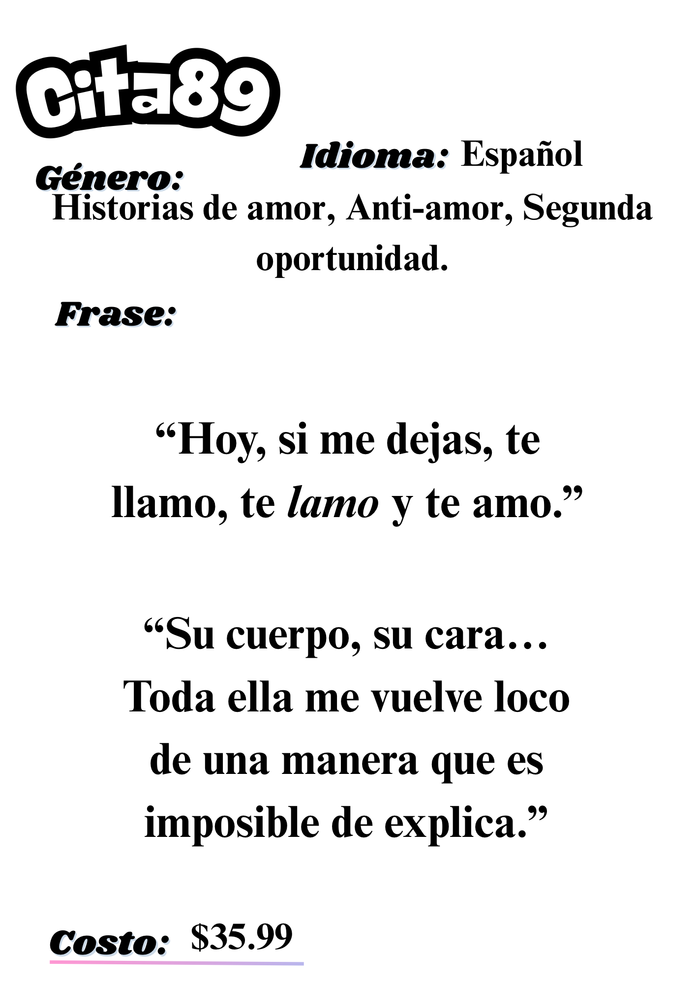 Citas a ciegas literarias