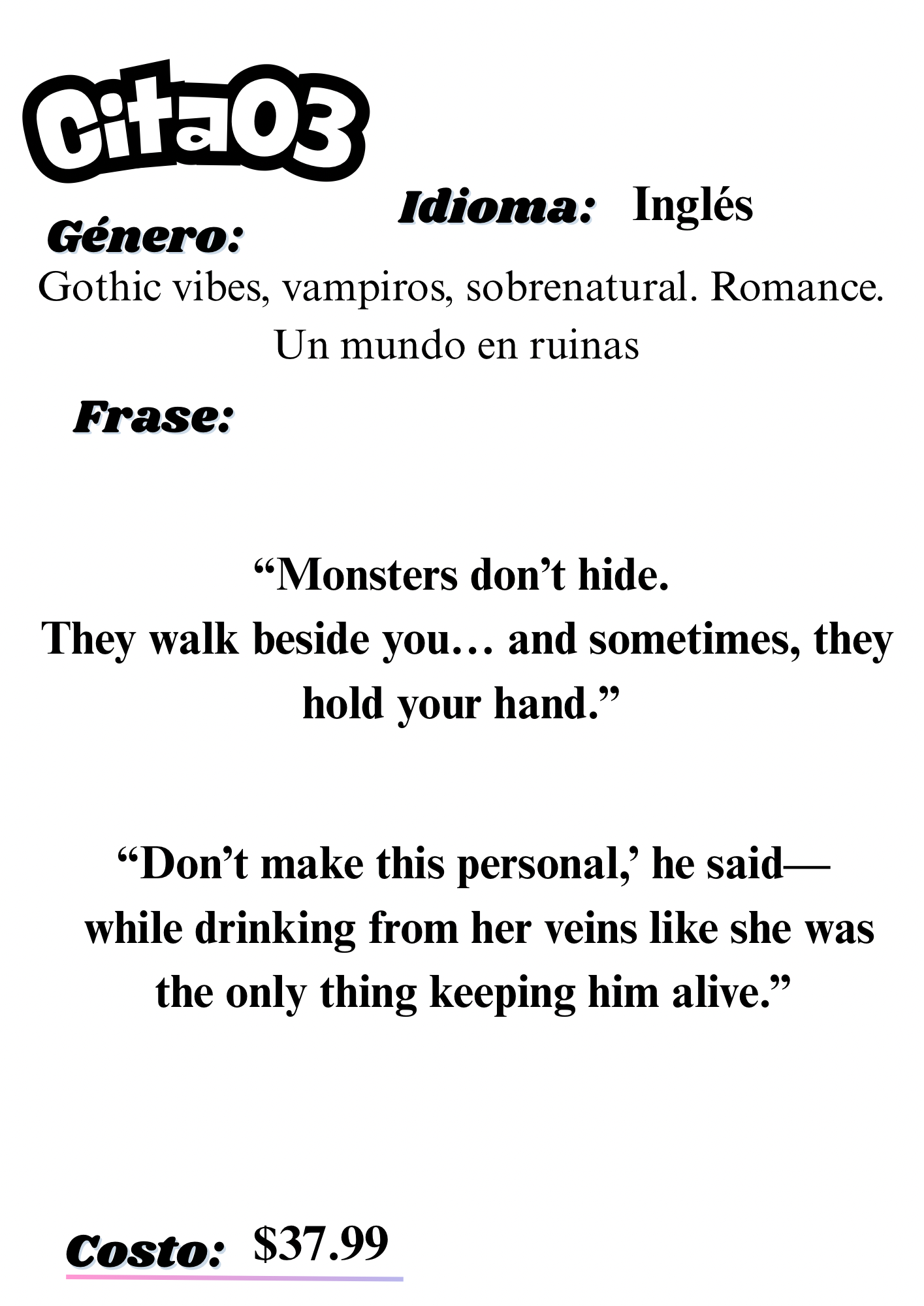 Citas a ciegas literarias