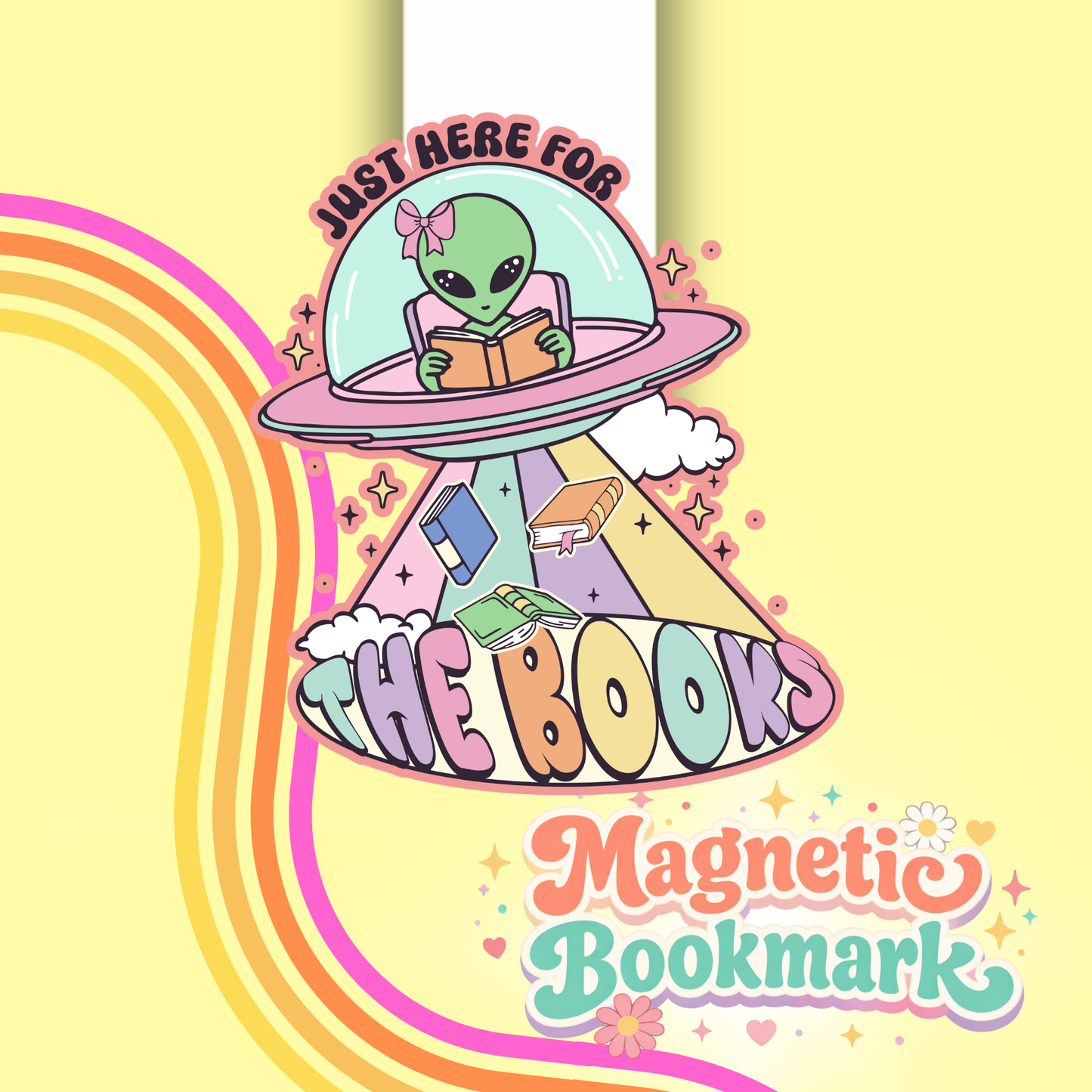 Just Here for the Books- Bookmark magnético