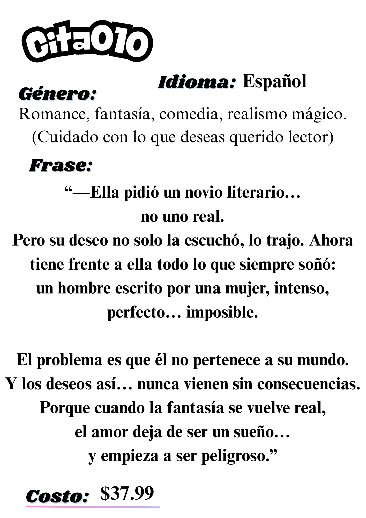 Citas a ciegas literarias