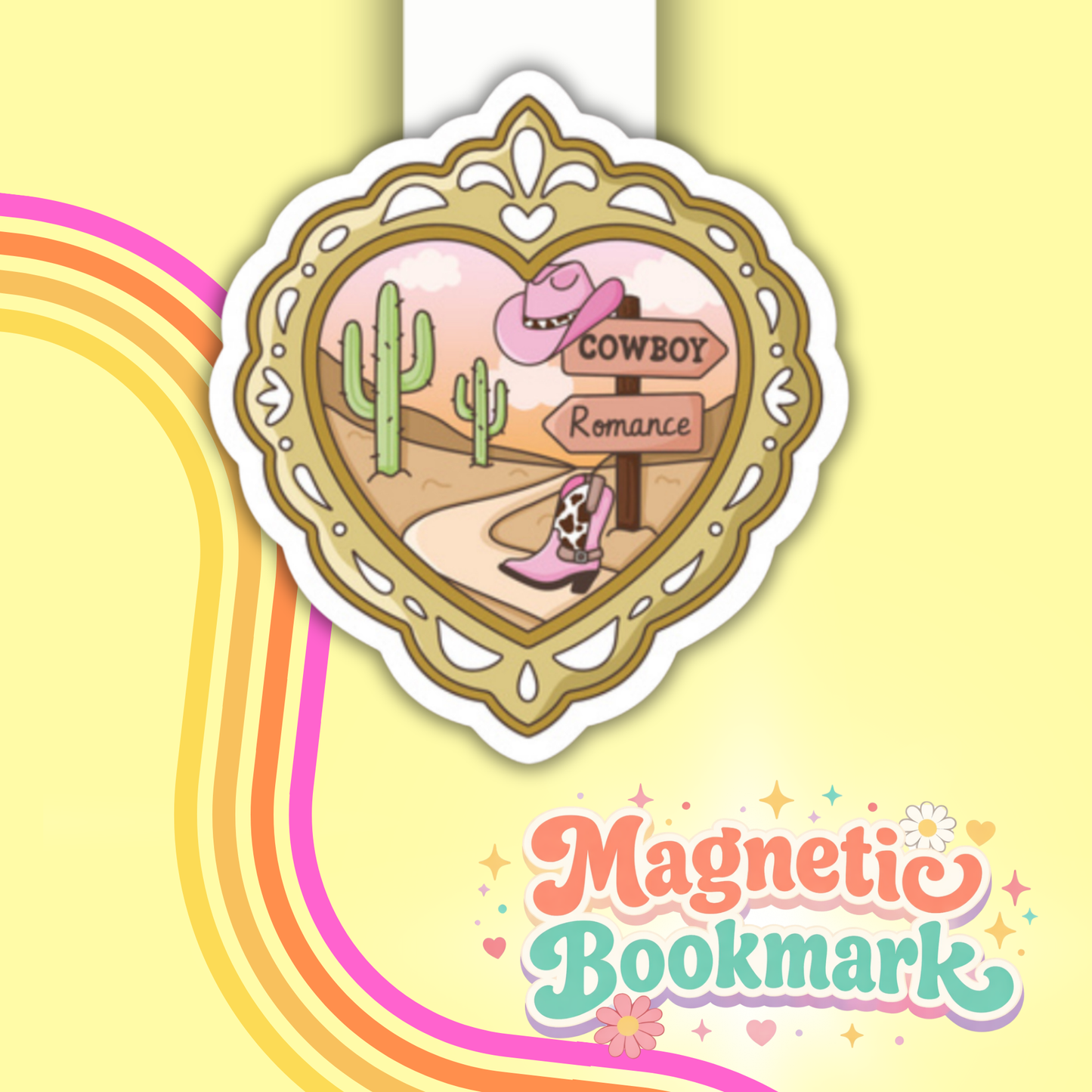 Cowboy Romance espejo- Bookmark magnético