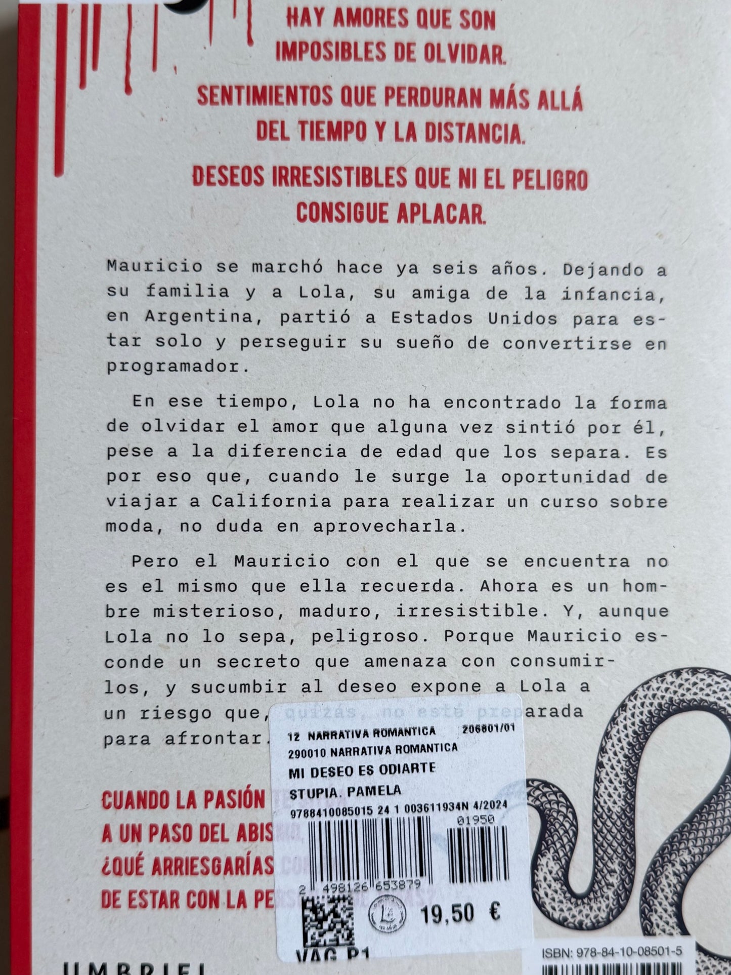 Mi deseo es odiarte- (libro usado o donado)