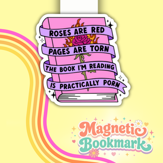 ROSES ARE RED PAGES ARE TORN- Bookmark magnético