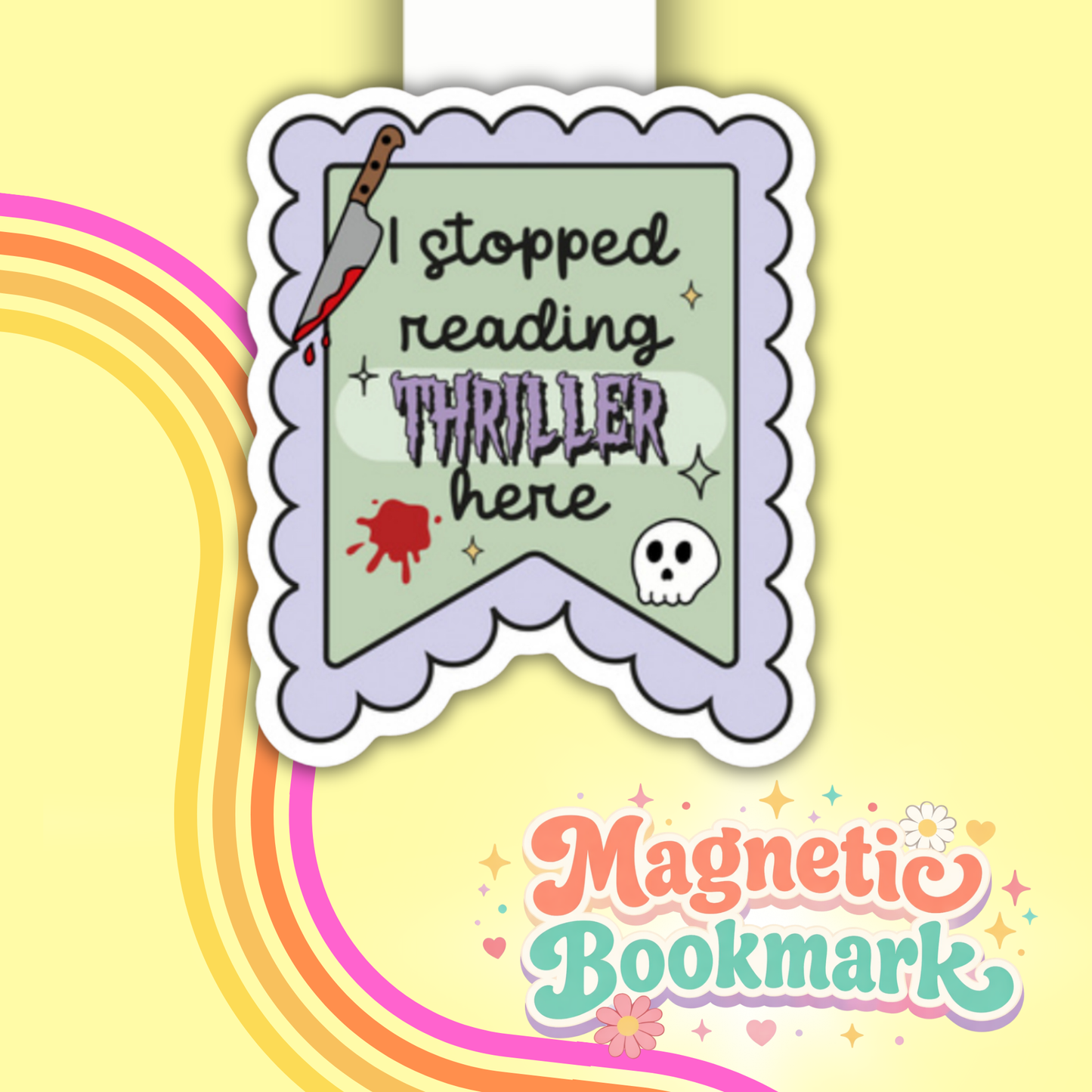 I stopped reading thriller here- Bookmark magnético