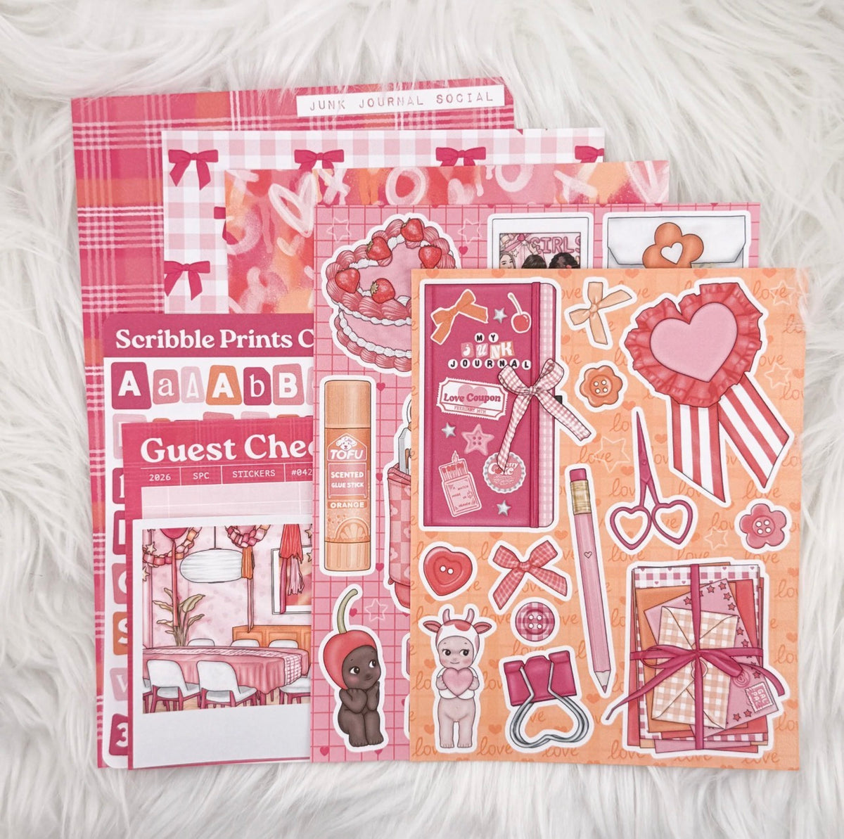 Junk Journal Social- Junk Journal Sticker Kit
