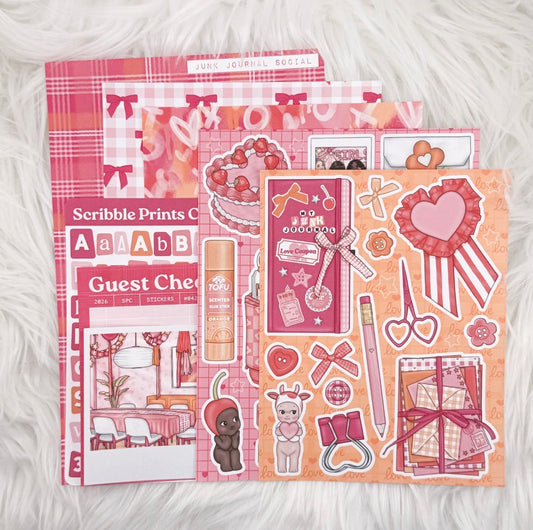 Junk Journal Social- Junk Journal Sticker Kit