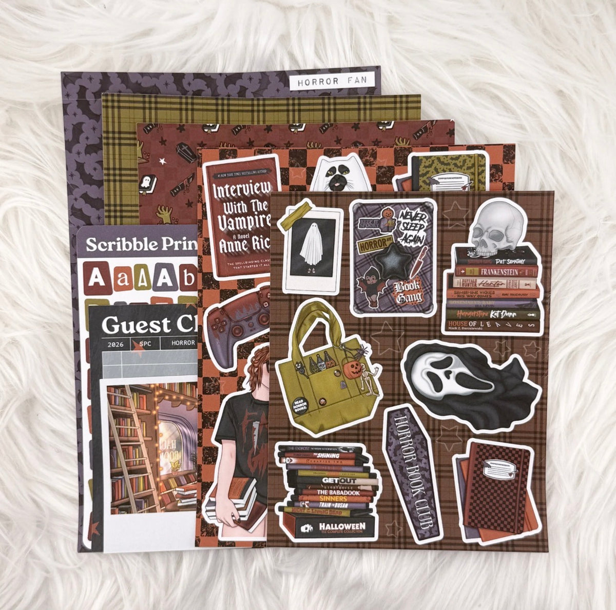 Horror Fan- Junk Journal Sticker Kit