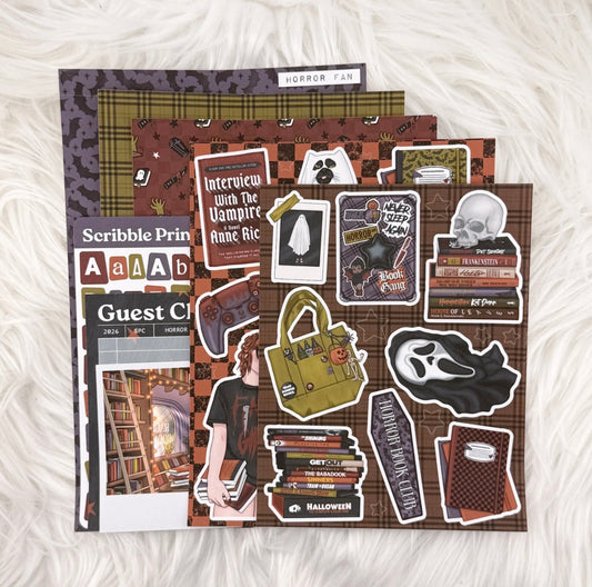 Horror Fan- Junk Journal Sticker Kit