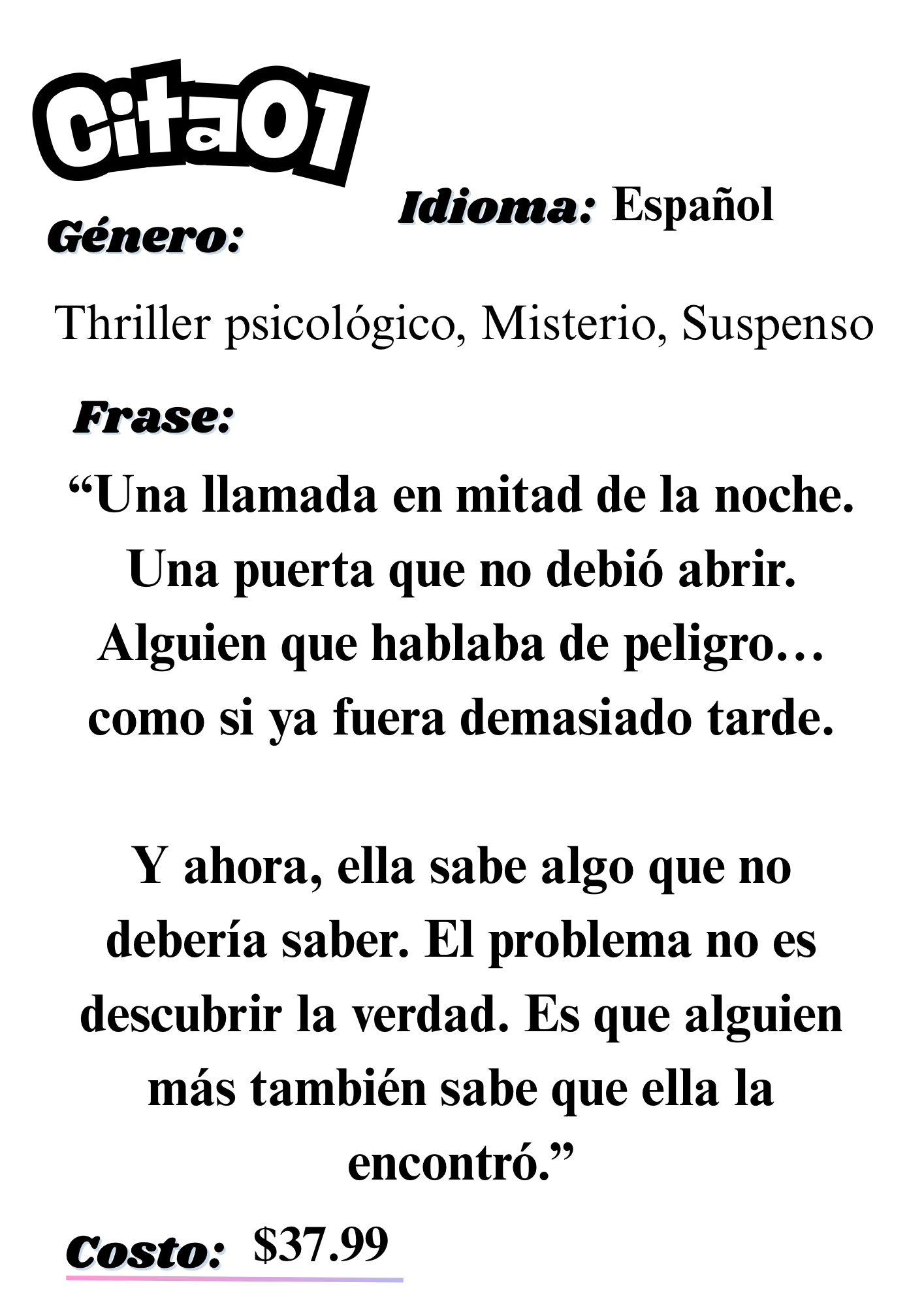 Citas a ciegas literarias